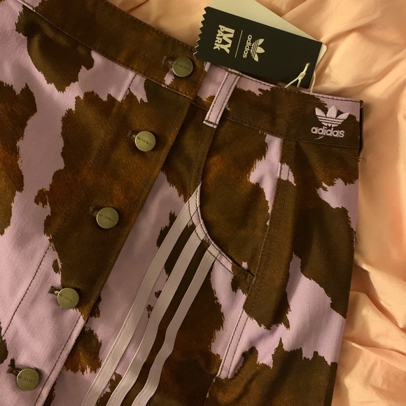 adidas Ivy Park Denim Cow-Print Skirt - Picture 2 of 4